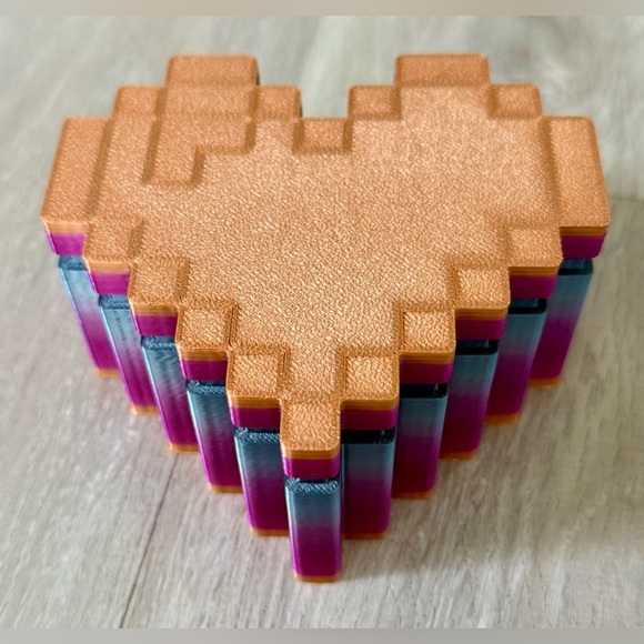 3D Printed Frustration Heart Jewelry Box Valentines Gift - Picture 10 of 15